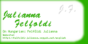 julianna felfoldi business card