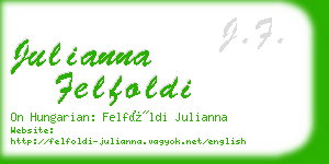 julianna felfoldi business card